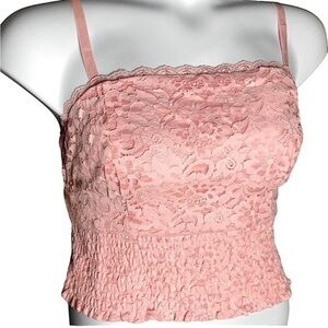 Elegant Pink Lace Camisole Top